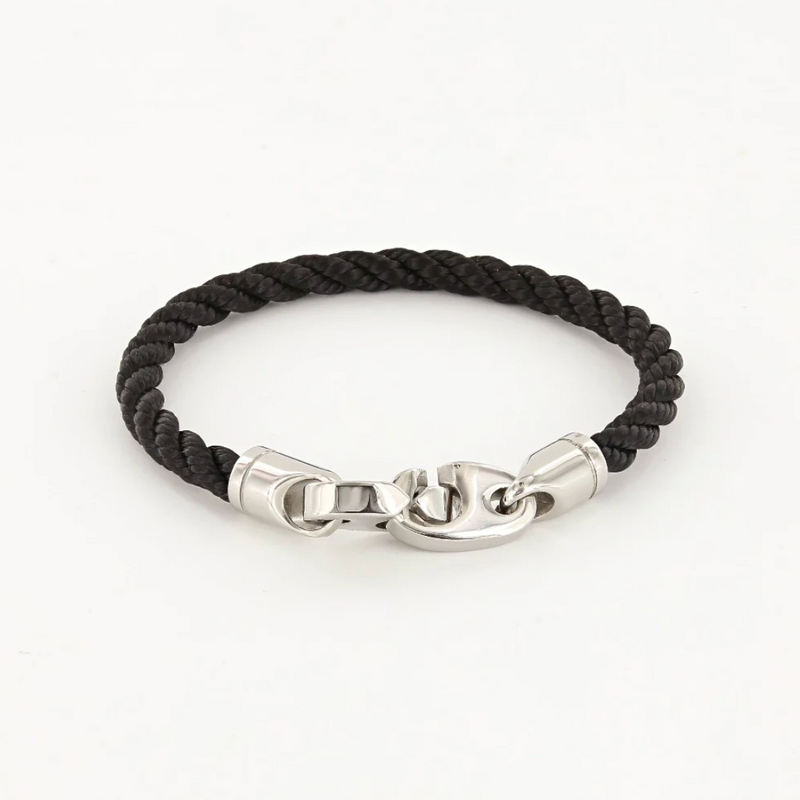 Elsewhere Single Wrap Rope Bracelet (Black)