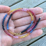 Claspless Small Ombre Sunset Sapphire Strand