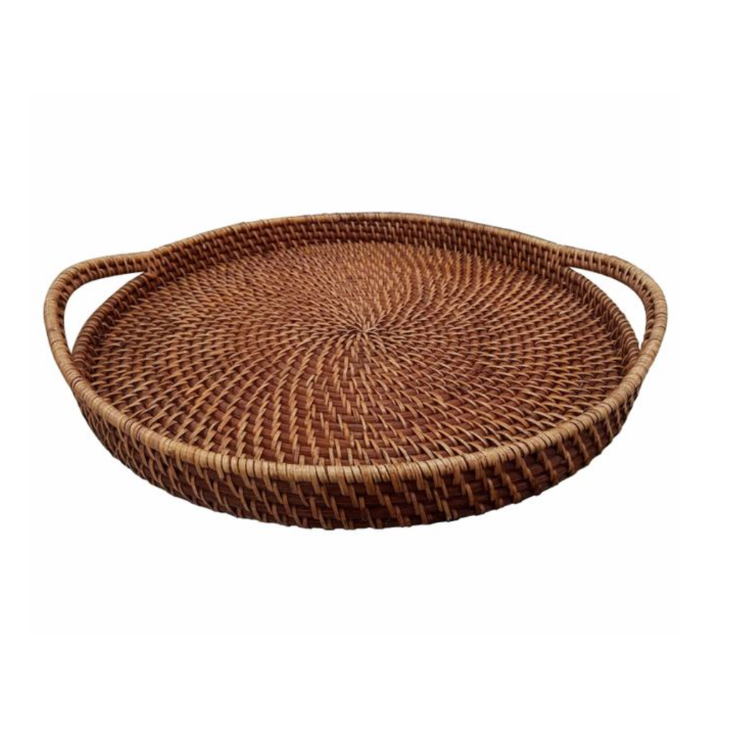 Round Wicker Serving Tray – The Golden Cleat